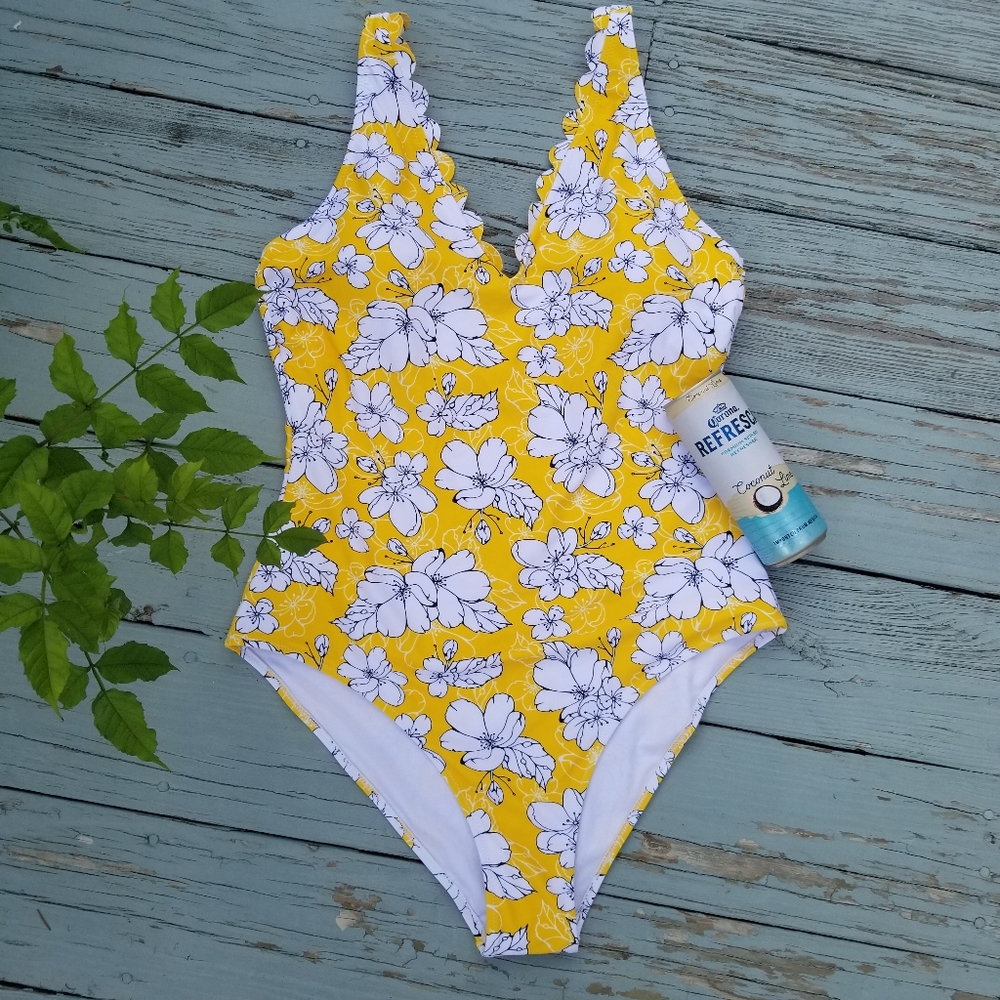 Yellow bathing suit
